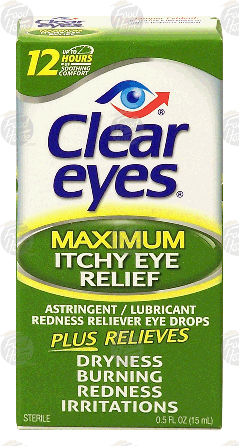 Clear Eyes  maximum itchy eye relief, astringent / lubricant redness reliever eye drops Full-Size Picture